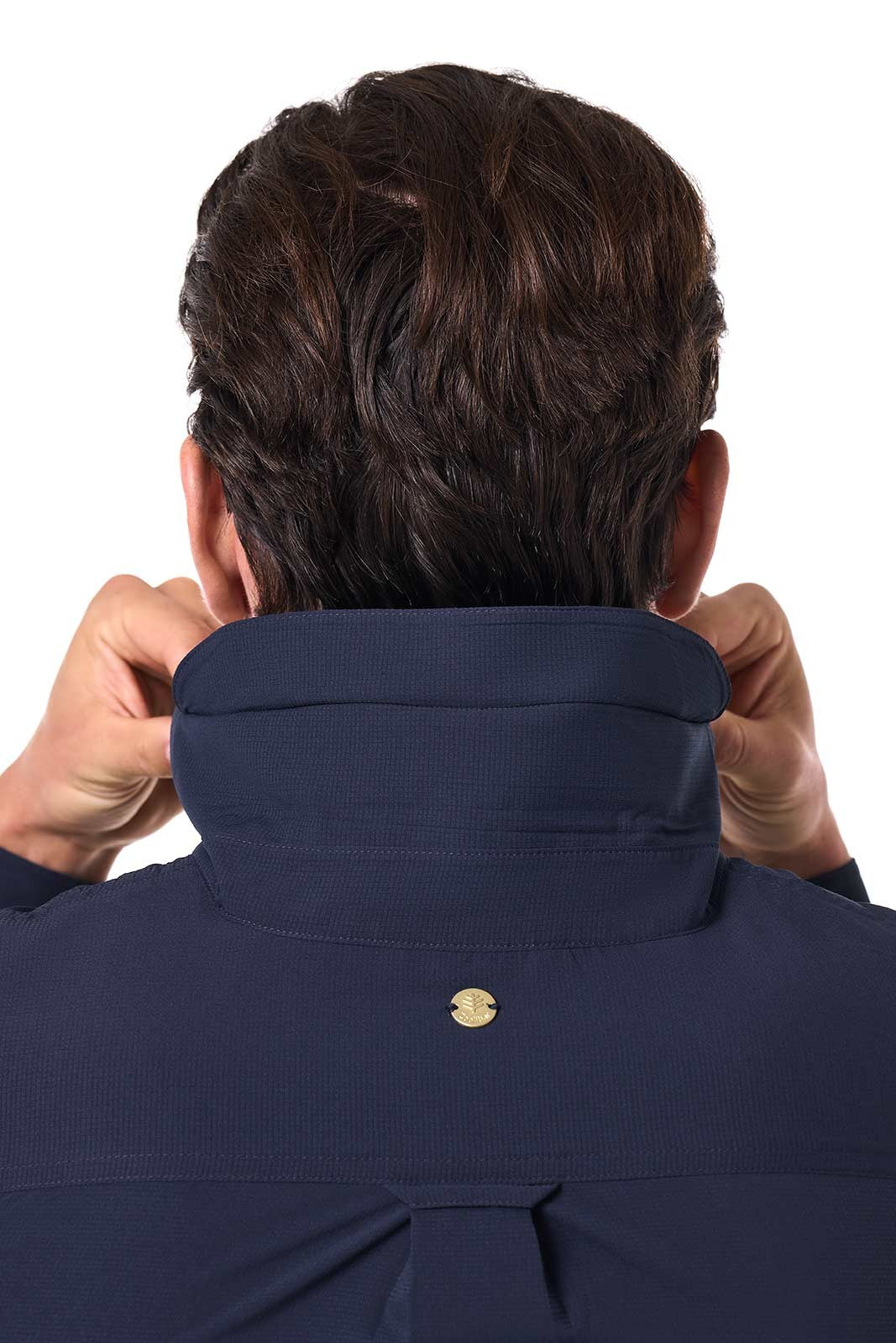 Camisa Aricia color Azul marino de Coolibar, detalle