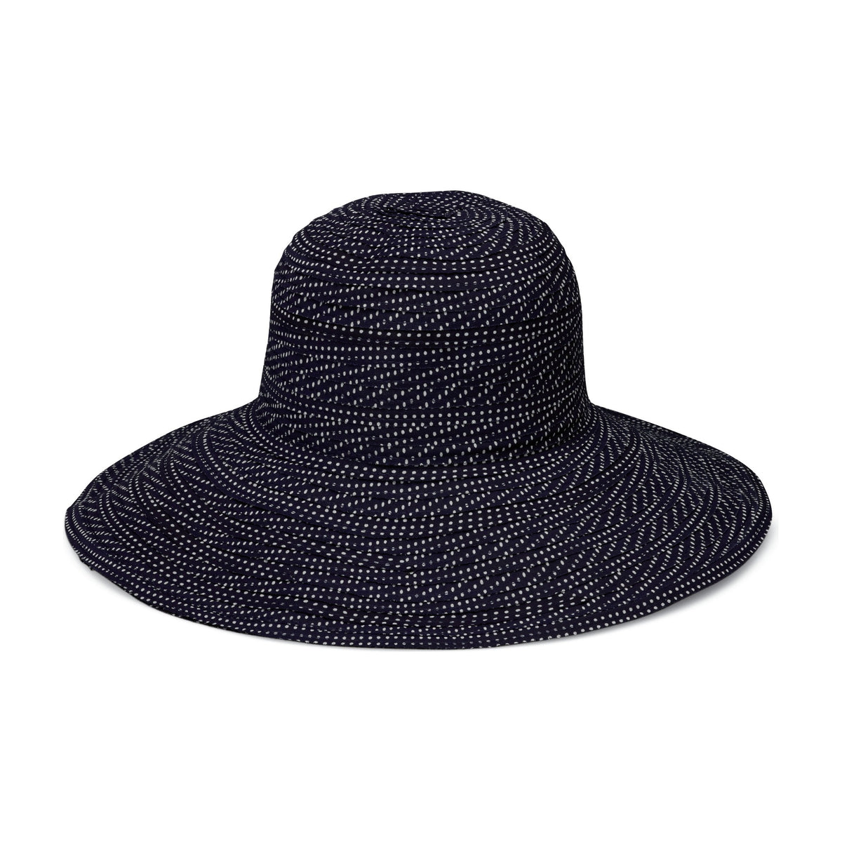 Sombrero Scrunchie color Negro/Blanco de Wallaroo con protección solar