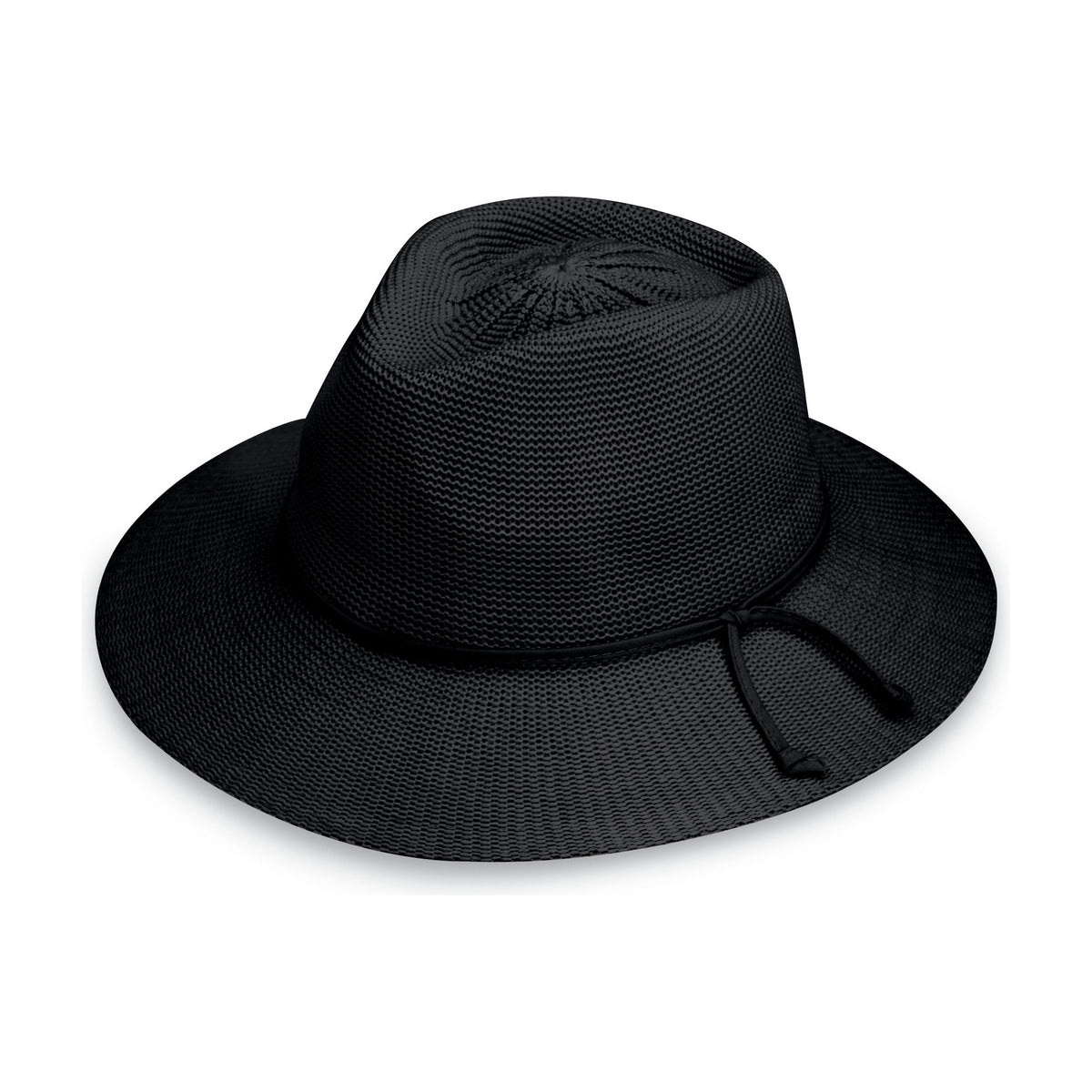 Sombrero Victoria Fedora color Negro de Wallaroo con protección solar