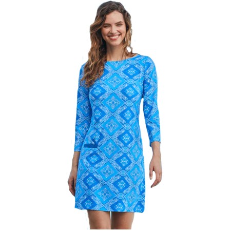 Vestido con Protección Solar Cabana Shift Dress de Cabana Life, estampado Windermere