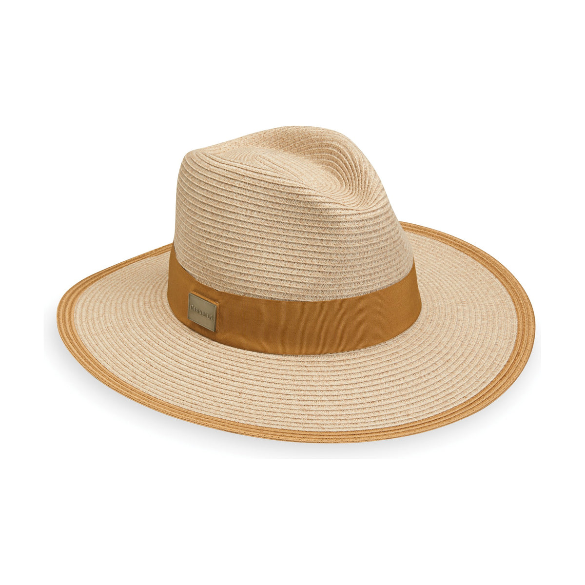 Sombrero Lauren color Camel jaspeado de Carkella con protección solar