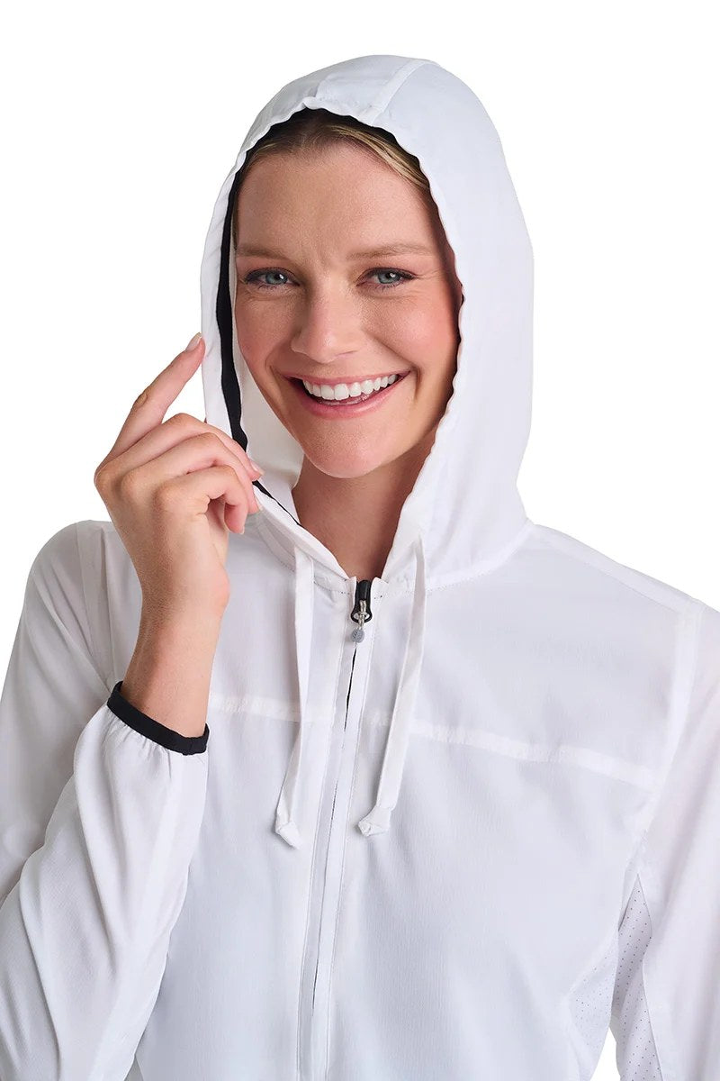 Chaqueta Arcadian de Coolibar, detalle de la capucha