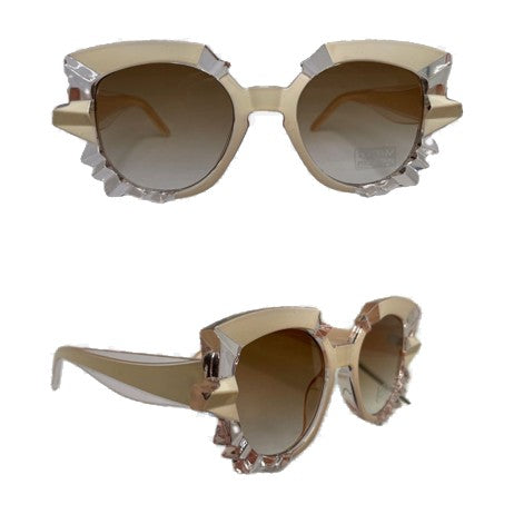 Lentes Amsterdam color Beige de Sol Protector con protección solar