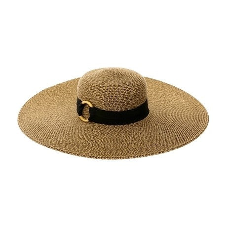 Sombrero Monaco color Gris jaspeado oscuro de Sol Protector con protección solar