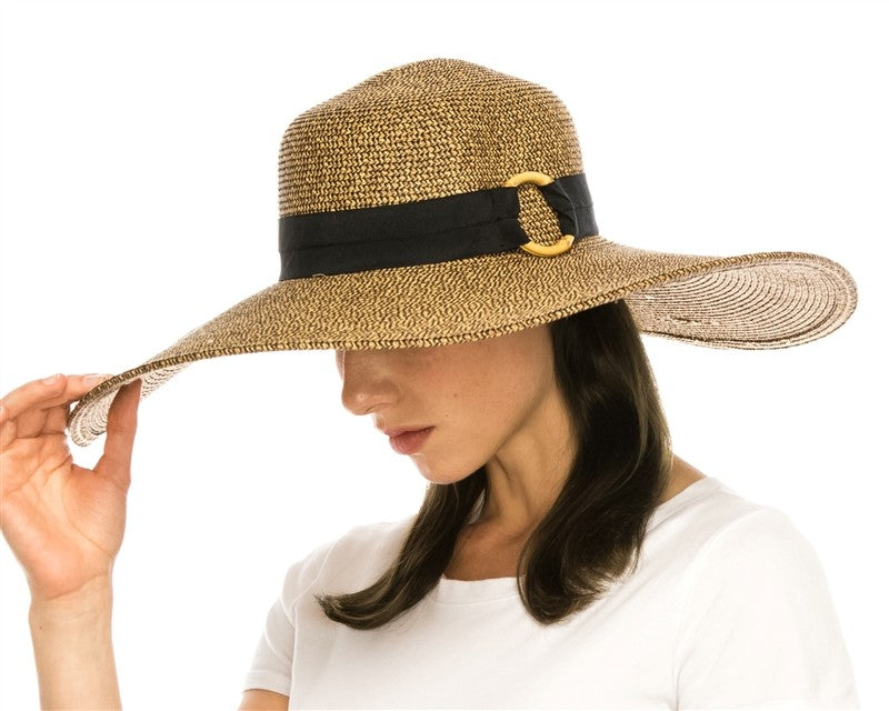 Sombrero Monaco color Gris jaspeado oscuro de Sol Protector, en uso