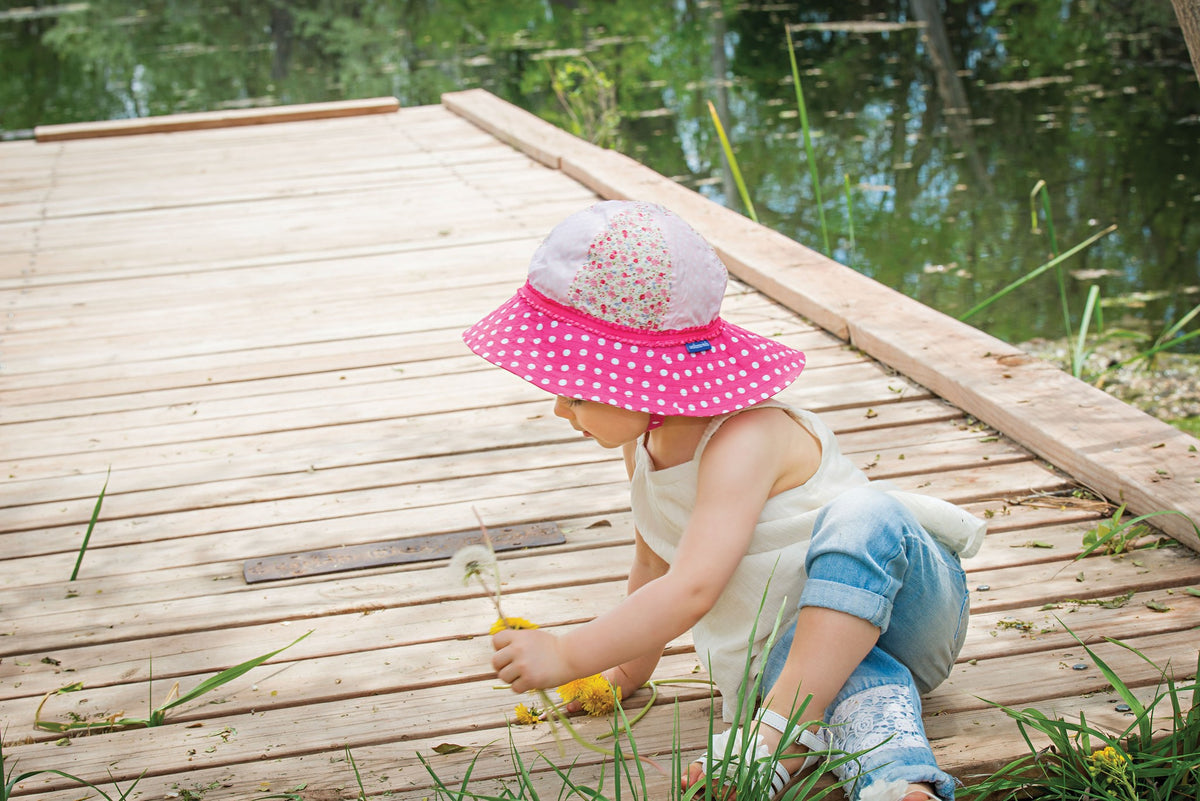 Sombrero Platypus de Wallaroo con protección solar, en uso