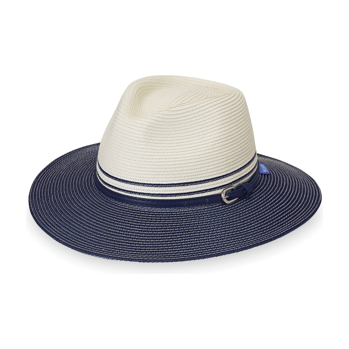 Sombrero Kristy color Marfil/Azul marino de Wallaroo con protección solar