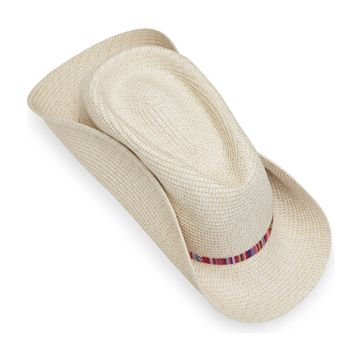 Sombrero Sedona color Natural de Wallaroo doblado para viaje