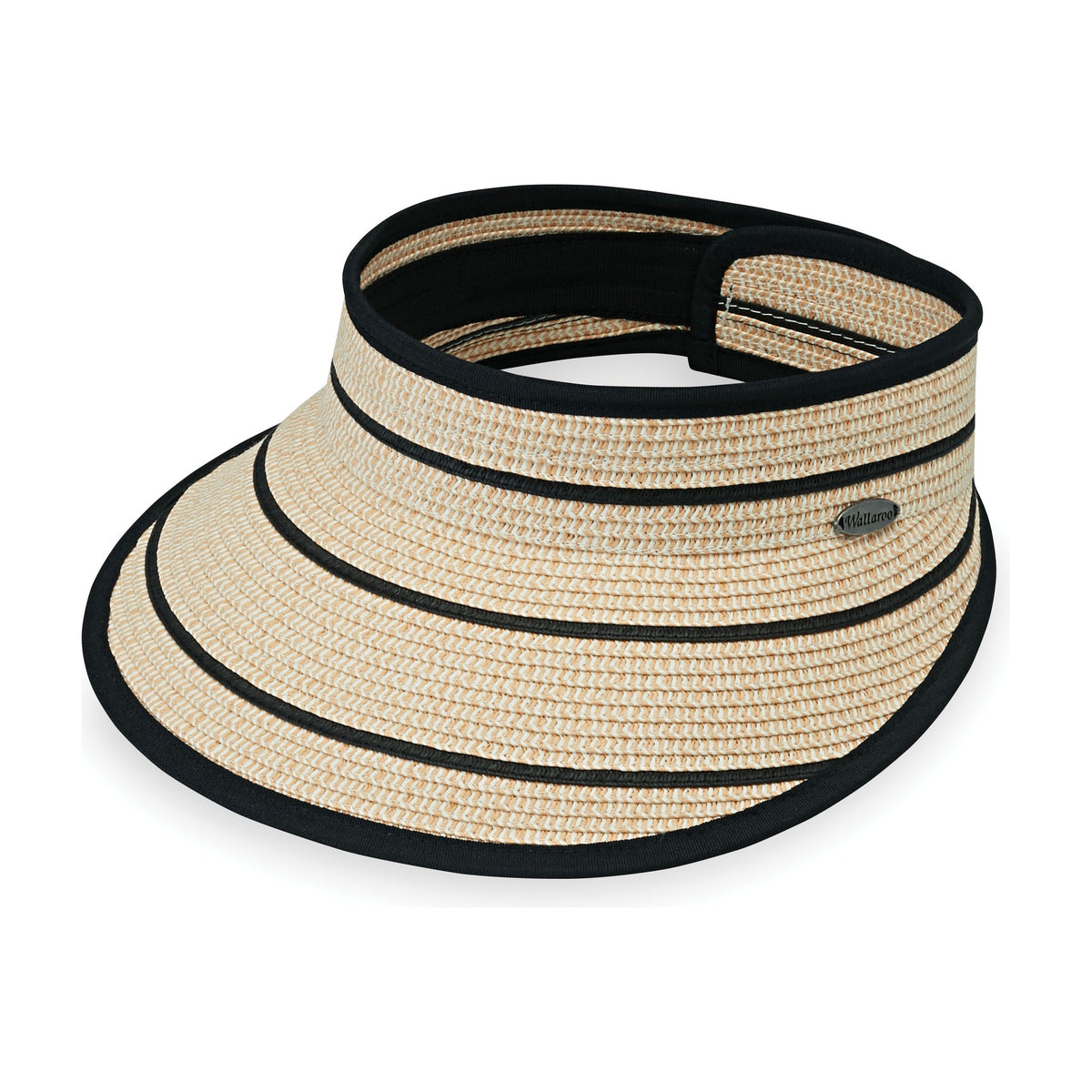 Visera Savannah color Camel/Negro de Wallaroo con protección solar